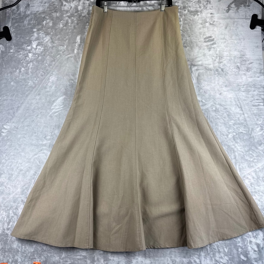 Wardhere‎ Fashion Design Skirt Womens 34 Tan Paneled Flared Maxi (1529)